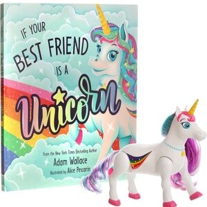 Is your best friend a unicorn book with toy attached